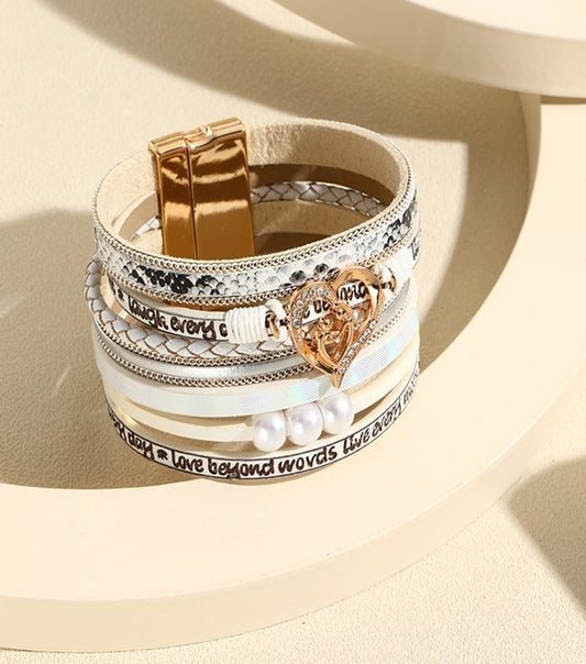 Magnetic Buckle Heart Bracelet