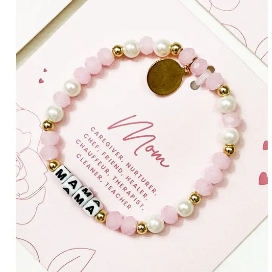 Mama Mixed Beads Inspirational Bracelet
