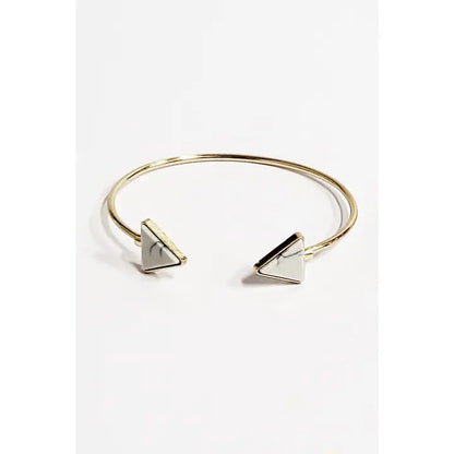 Marble Triangle Cuff Bracelet