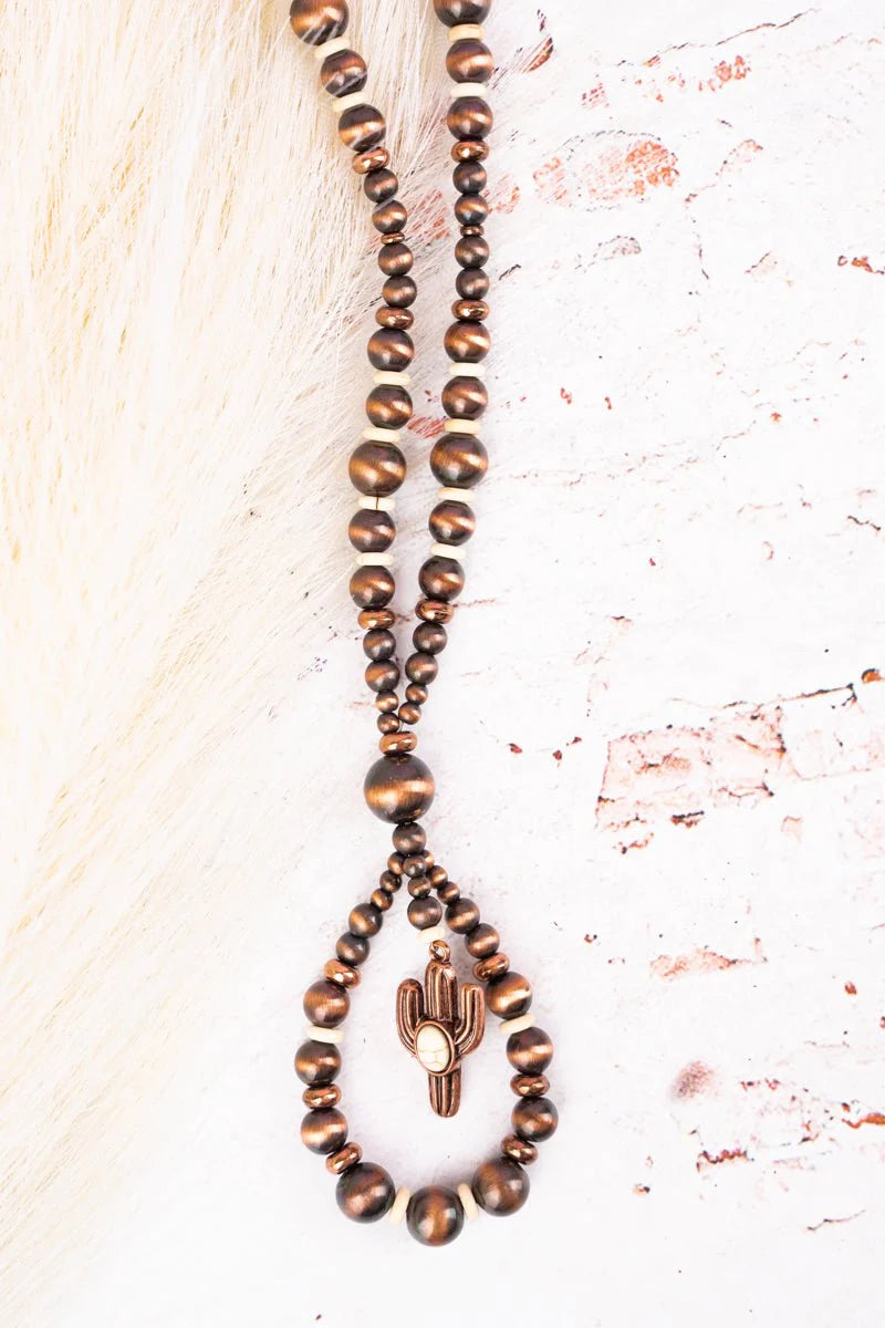 Marble Mountain Loop Howlite & Copper Necklace