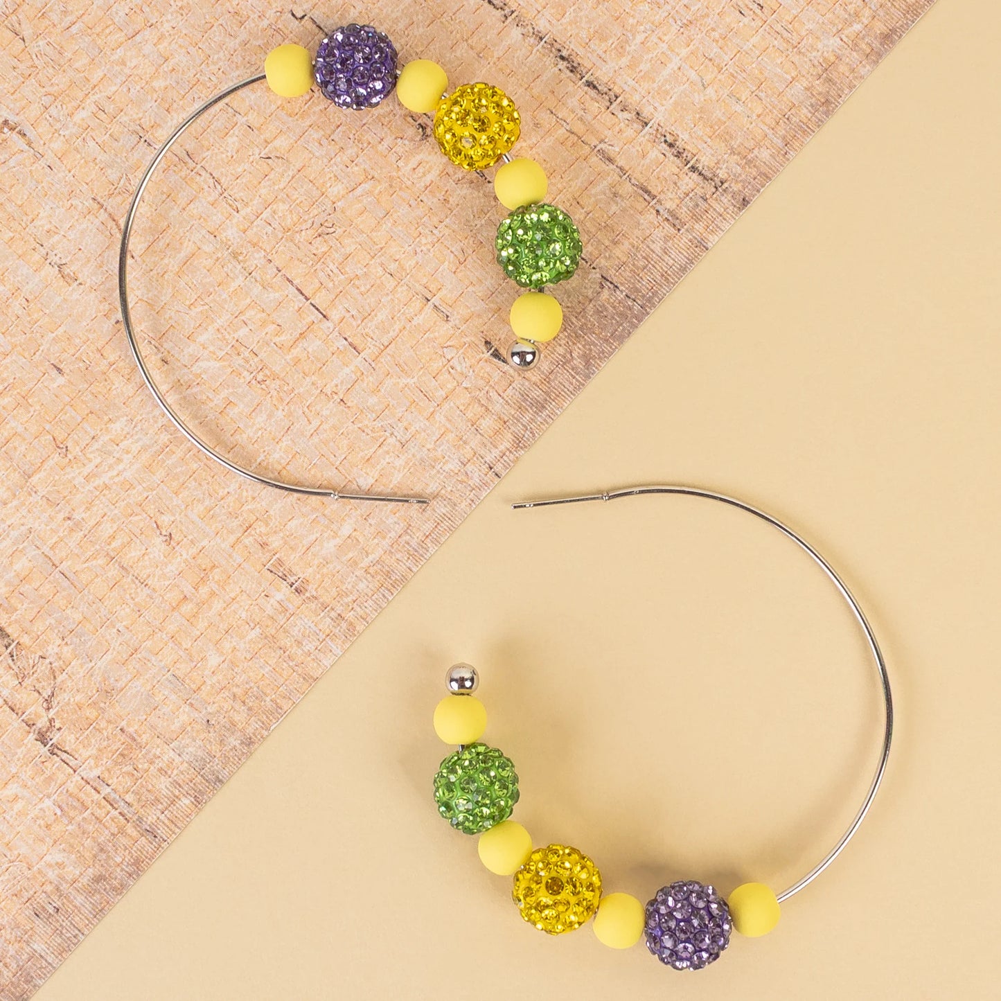Mardi Crystal Hoop Earrings