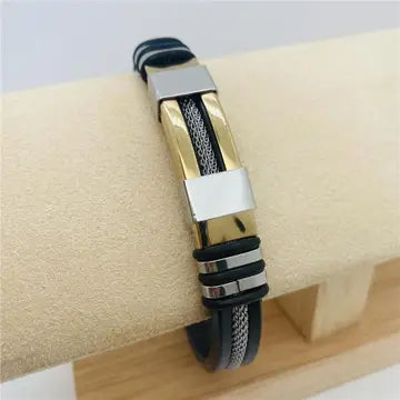 Men's Silicone Titanium Steel Bracelet