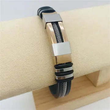 Men's Silicone Titanium Steel Bracelet