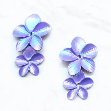 Metal Double Flower Dangles