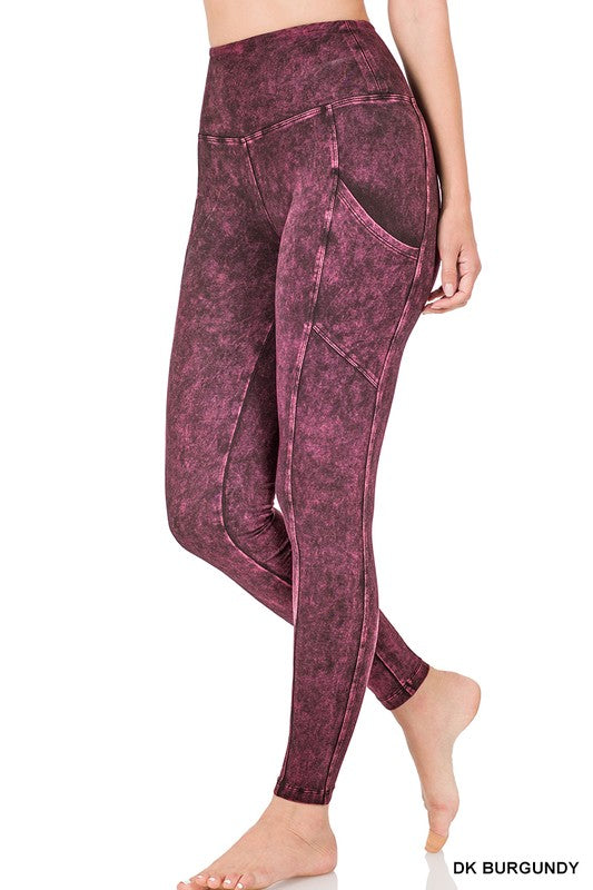 Mineral Washed Leggings Misses