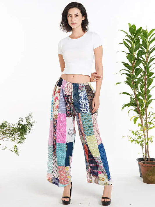 Multi Patch Cotton Pants