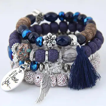 Multilayer Tassel Stretch Bracelet