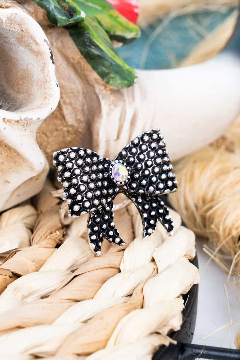 On The Dot Bow Cuff Ring