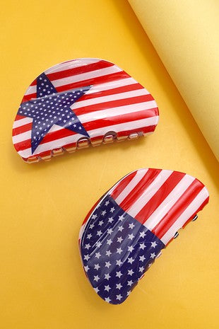 Patriotic Claw Clip