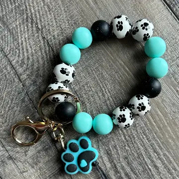 Paw Print Wristlet Keychain