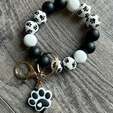 Paw Print Wristlet Keychain