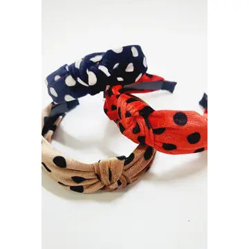Polka Dot Knotted Headband