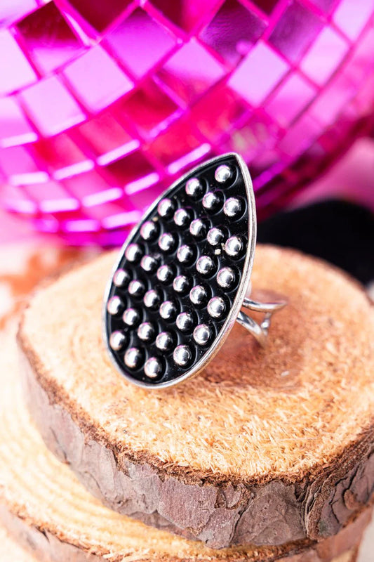 R - Ramblewood Studded Teardrop