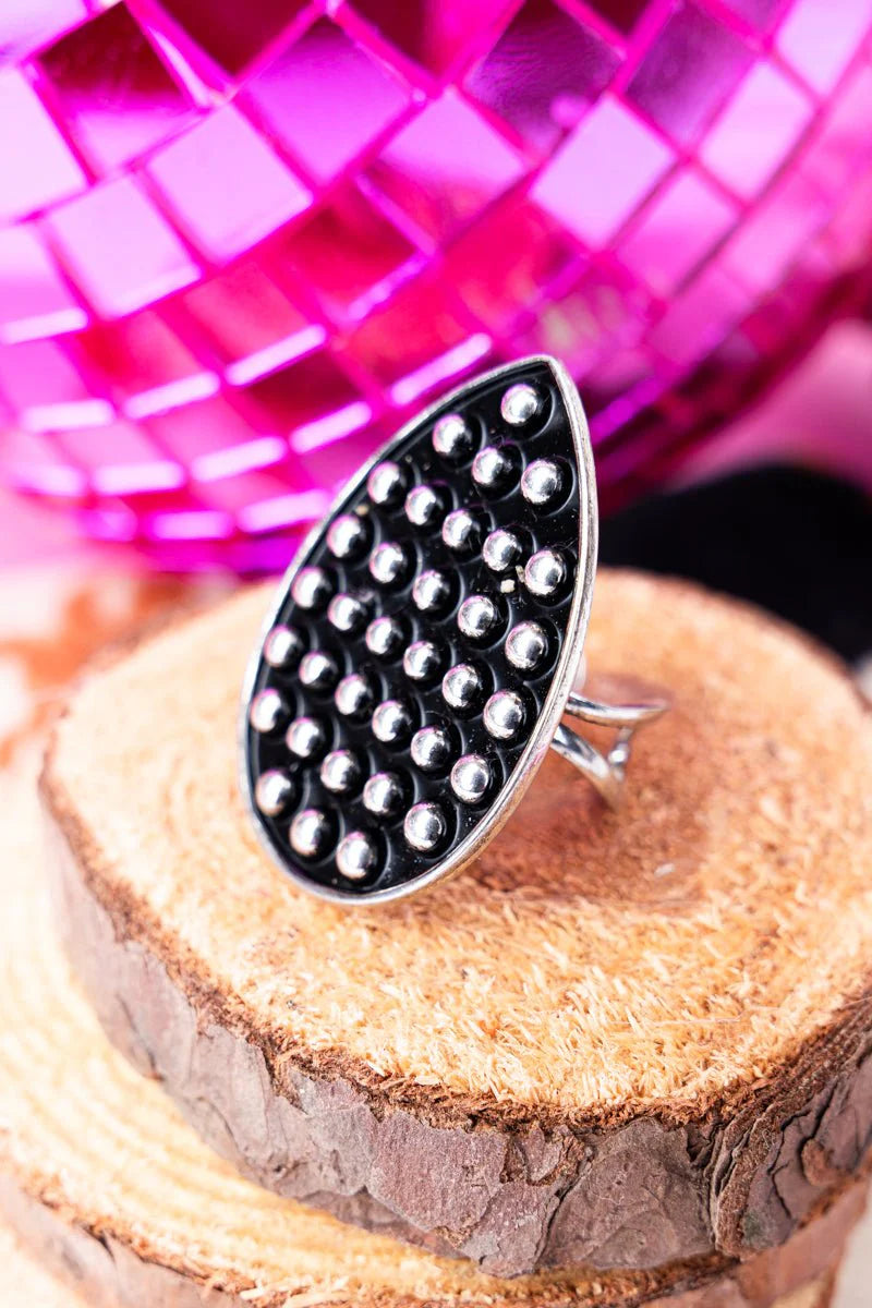 R - Ramblewood Studded Teardrop