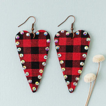 Red/Black Heart Earrings
