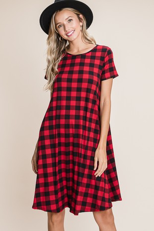 Red Checker Dress