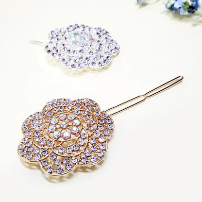 Rhinestone Flower Hair Pin
