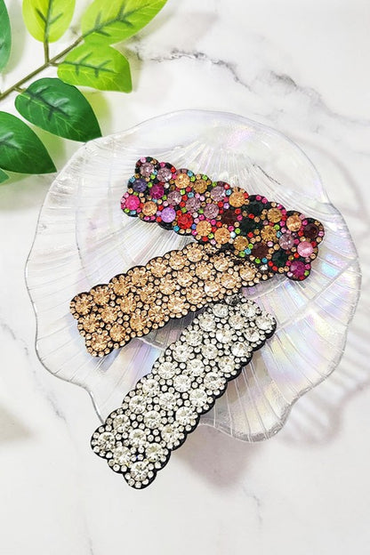 Rhinestone Snap Hair Pin