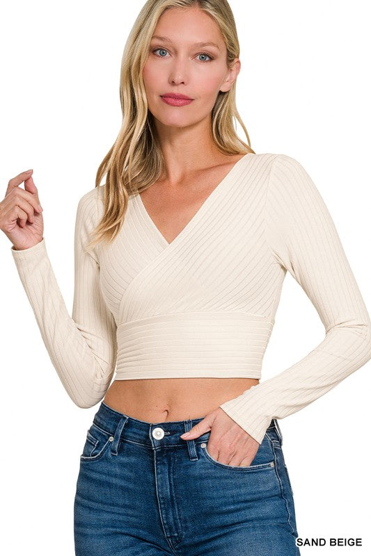 Ribbed Surplus LS Top