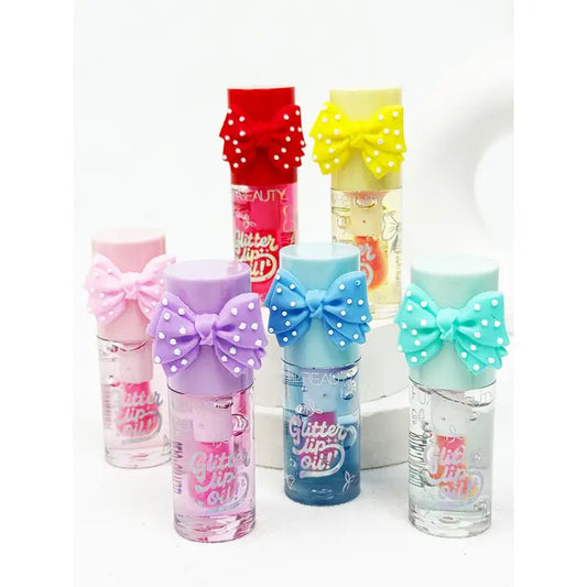 Ribbon Glittered Lip Oil
