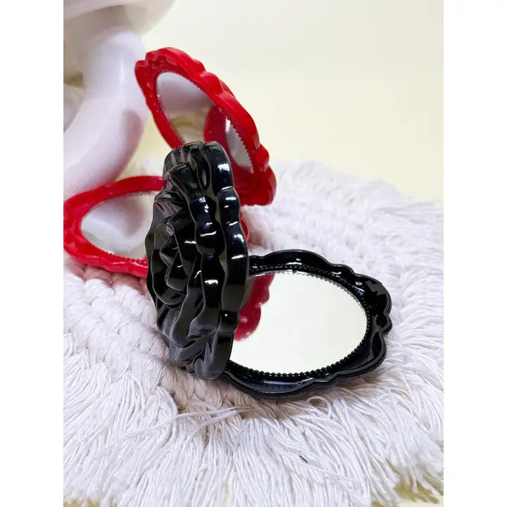 Rose Compact Travel Mirror