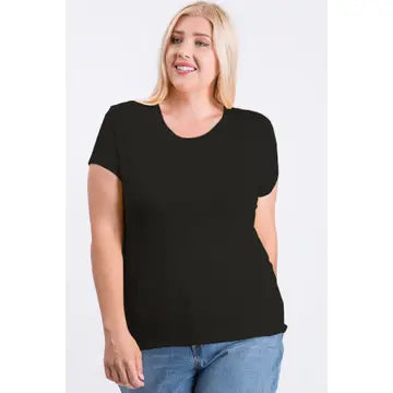 Round Neck Basic Tee Curvy