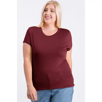 Round Neck Basic Tee Curvy