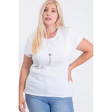 Round Neck Basic Tee Curvy