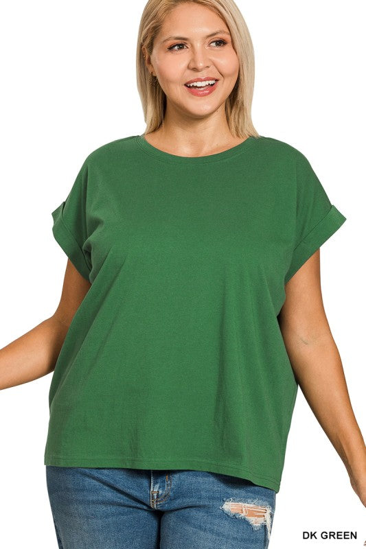 Round Neck Folded SS Shirt