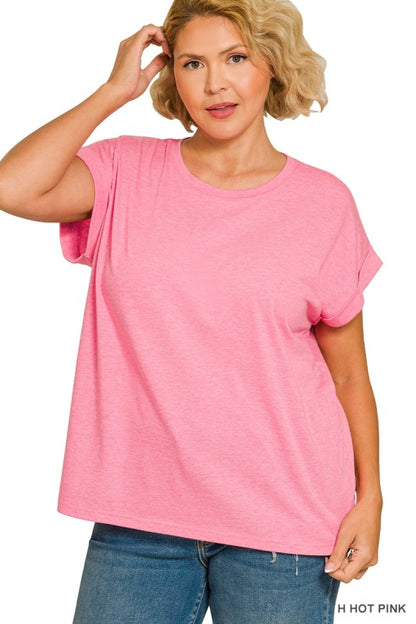 Round Neck Folded SS Shirt