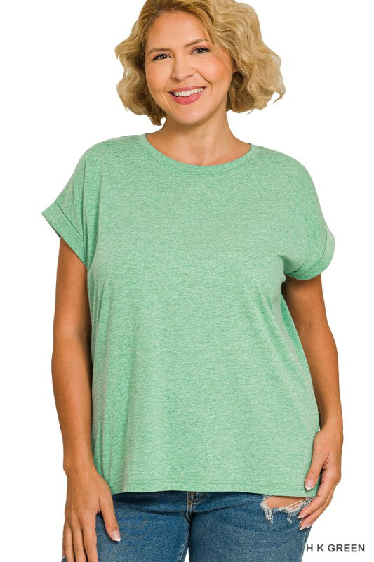 Round Neck Folded SS Shirt