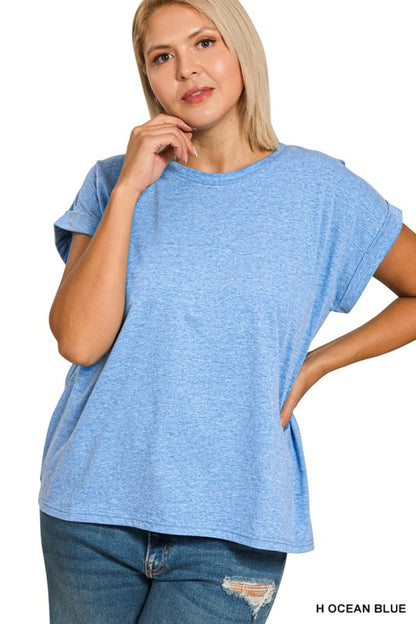 Round Neck Folded SS Shirt