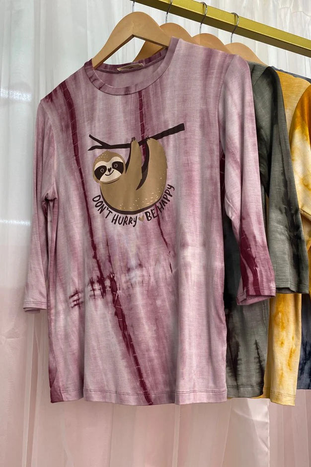 Screen Print Tie Dye Top