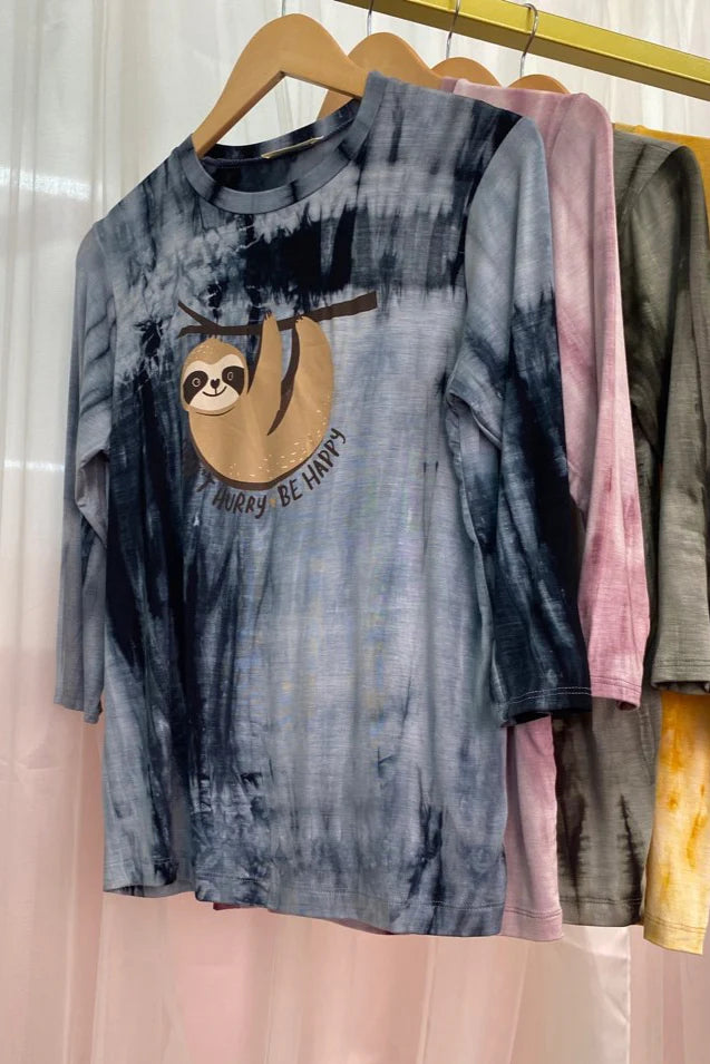 Screen Print Tie Dye Top