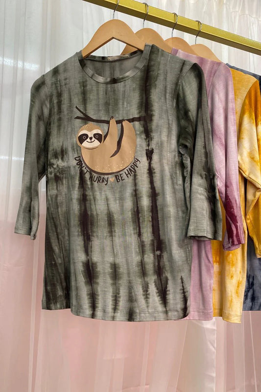 Screen Print Tie Dye Top