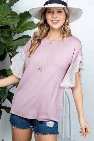 Short Ruffle SS Top