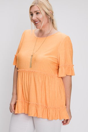 Short Sleeve Ruffle Top