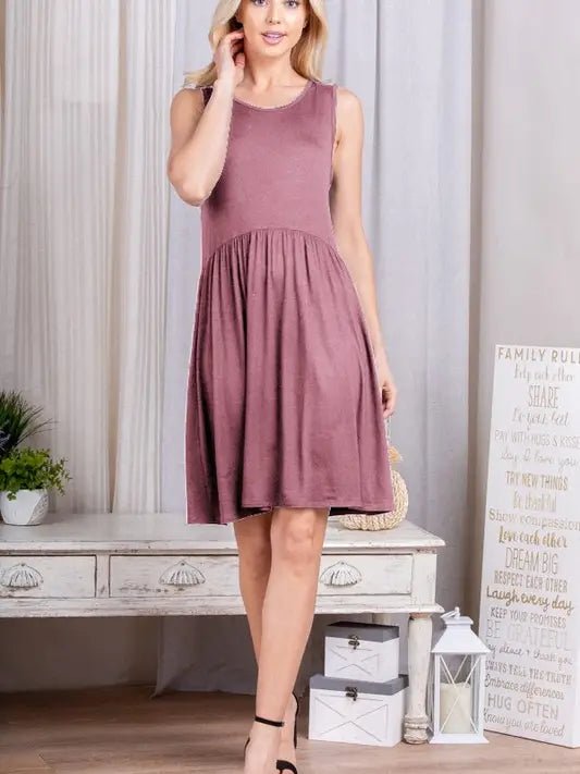Side Pocket Babydoll Dress