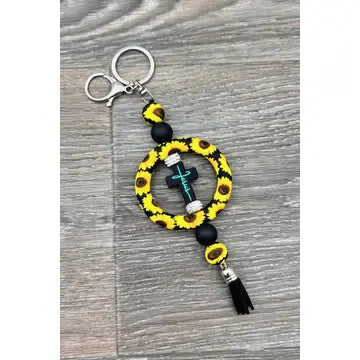 Silicone Beaded Keychain