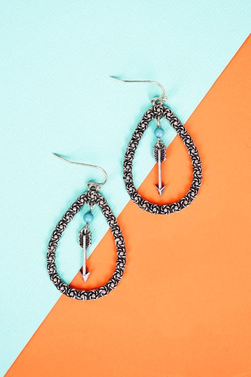 Silvertone Willa Teardrop Earrings