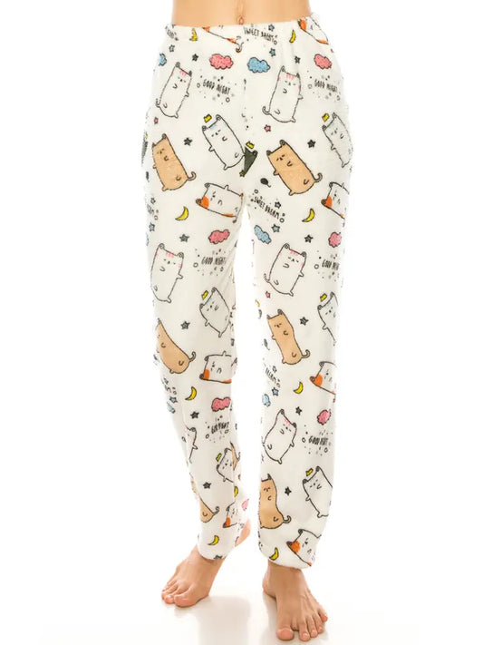 Sleepy Kitty Microfleece Lounge Pants