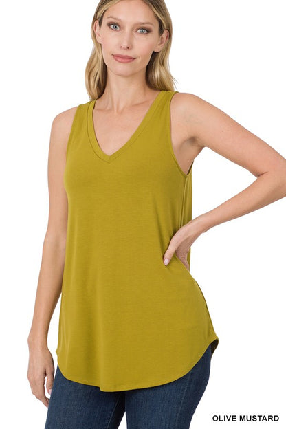 Sleeveless V Neck Top - Misses