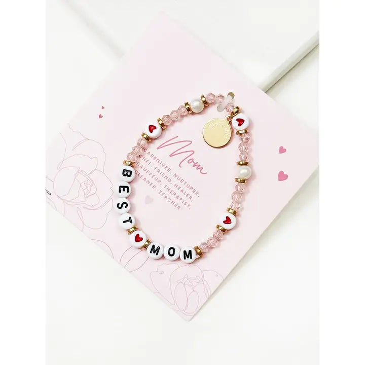 Soft Tone Best Mom Inspirational Bracelet