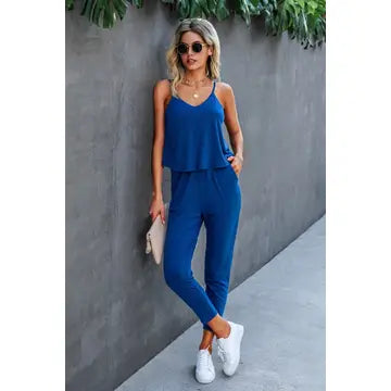 Spaghetti Strap Loose Jumpsuit
