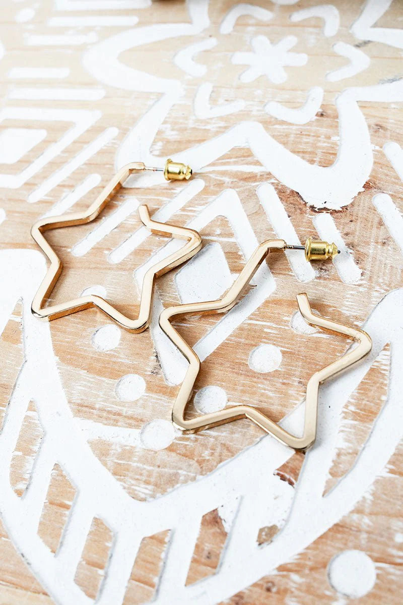 Star Power Hoop Earrings