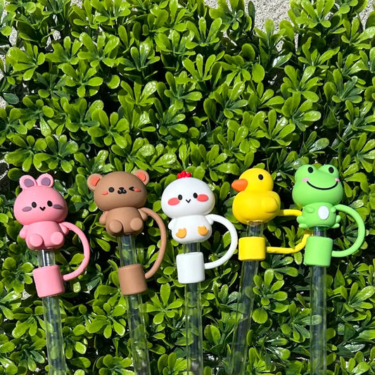 Straw Topper - Cute Animal