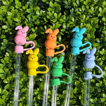 Straw Topper - Spring Bunnies