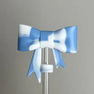 Straw Topper - Tie Dye Bow