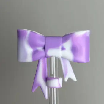 Straw Topper - Tie Dye Bow