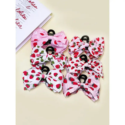 Strawberry Bow Hair Claw Clip